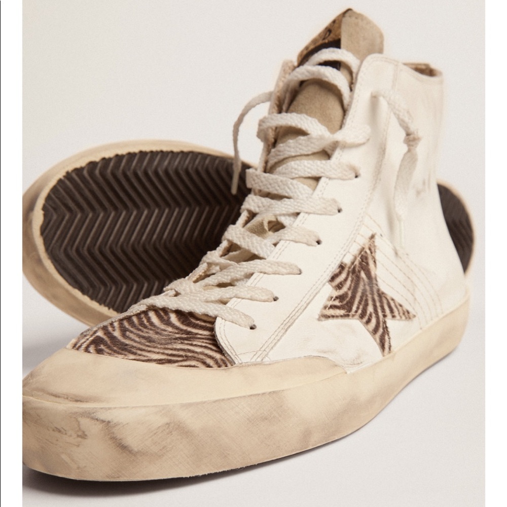 GOLDEN GOODE DELUXE BRAND FRANCY zebra print sneakers size 41 great condition!